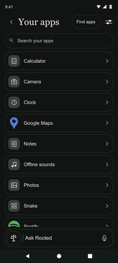 Illustrative Your apps screen